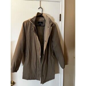 London Fog Small Beige Hooded Long Coat